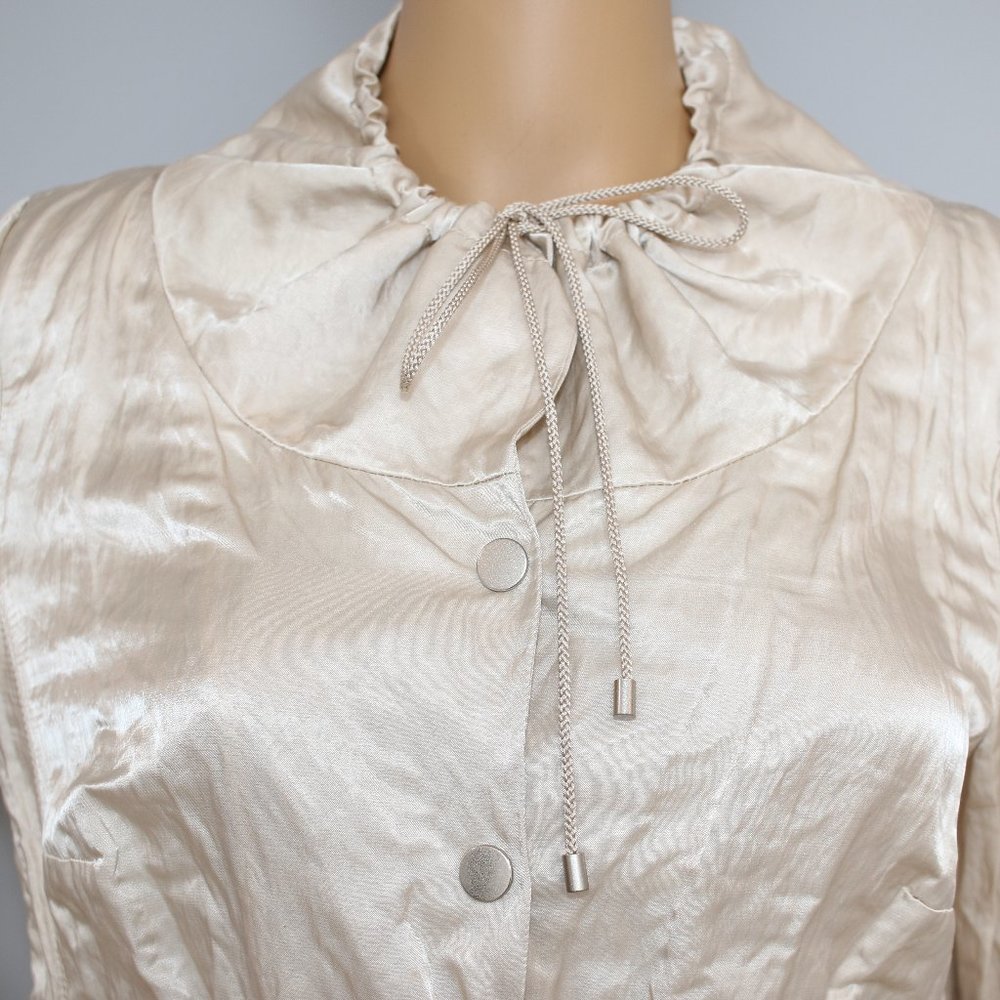 Etcetera Drawstring Lightweight Jacket Top Sz 10 - image 7